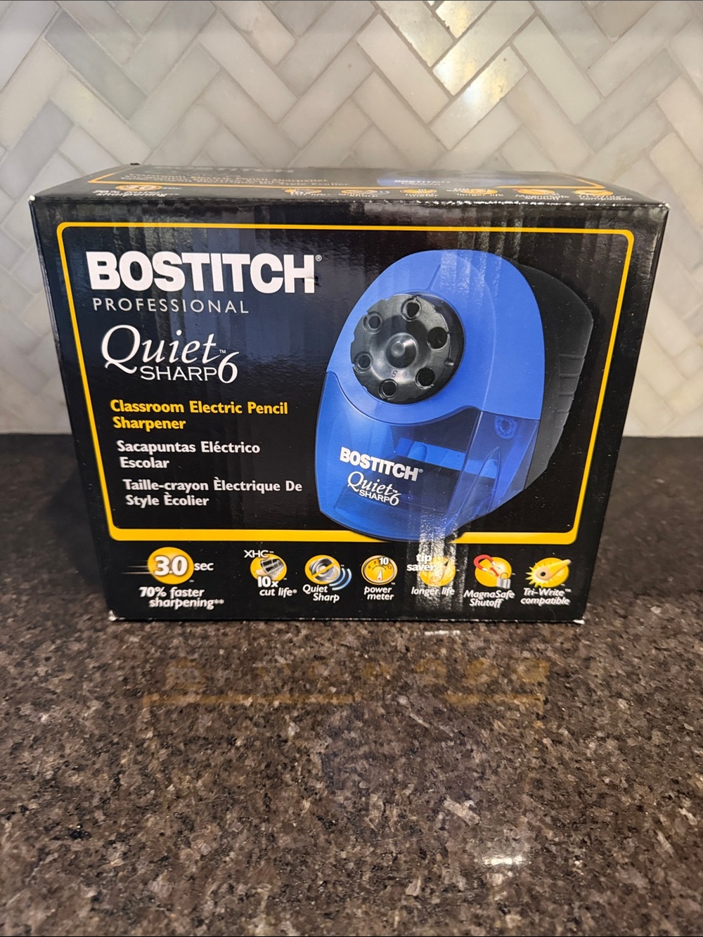 Bostitch QuietSharp 6 Electric Pencil Sharpener - Blue New in Box